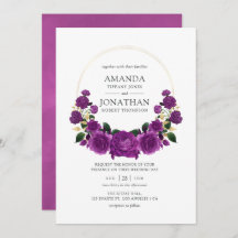 Boda floral morado y dorado