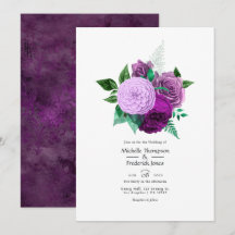 Boda floral morado y verde