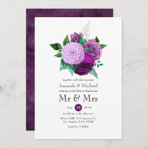 Boda floral morado y verde
