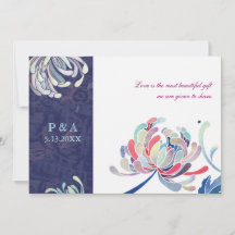 Boda floral Navy Blue & White Luxe