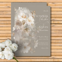 Boda floral neutra de origen romántico beige
