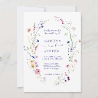 Invitación Boda Floral Neutral Rústica