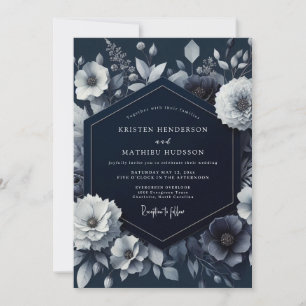 Invitación Boda Floral Nocturna de Marina