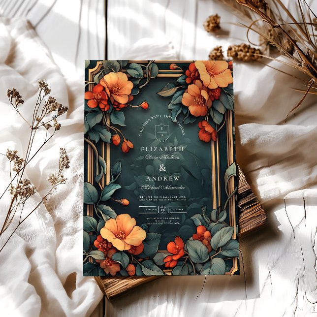 Invitación Boda floral ornamental Art Nouveau (Subido por el creador)
