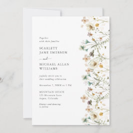 Invitación Boda floral pastel elegante