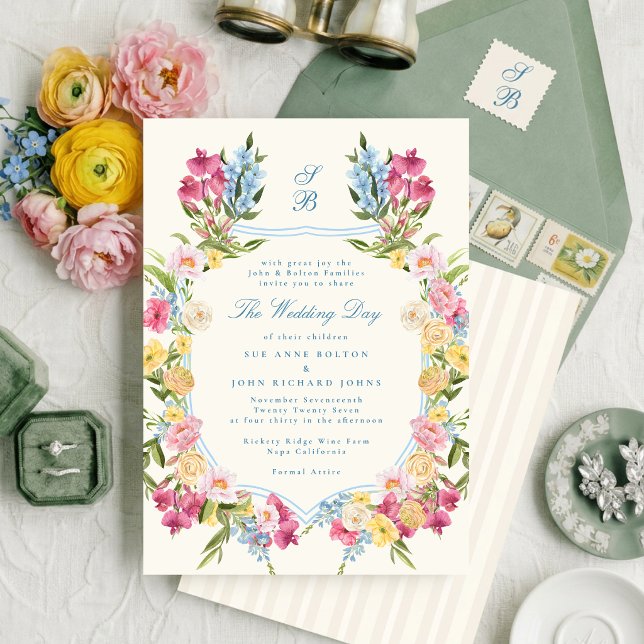Invitación Boda floral pastel elegante (Subido por el creador)