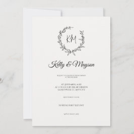 Invitación Boda floral Pastel minimalista