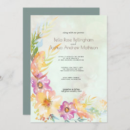 Invitación Boda Floral Pastel Moderno