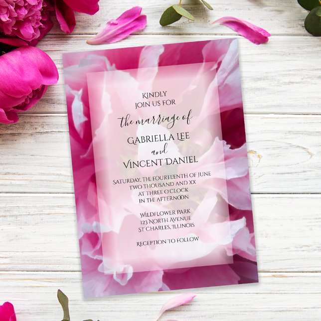 Invitación Boda Floral Peony Pink (Subido por el creador)