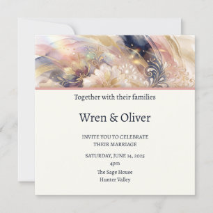 Invitación Boda Floral Pintoresca