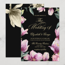 Boda Floral Purple Black and Gold