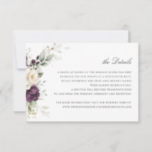 Boda Floral Purple Greenery Detalles Insertar