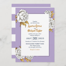 Boda floral Purple White Rose Carnation Spring