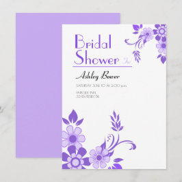 Invitación Boda floral púrpura