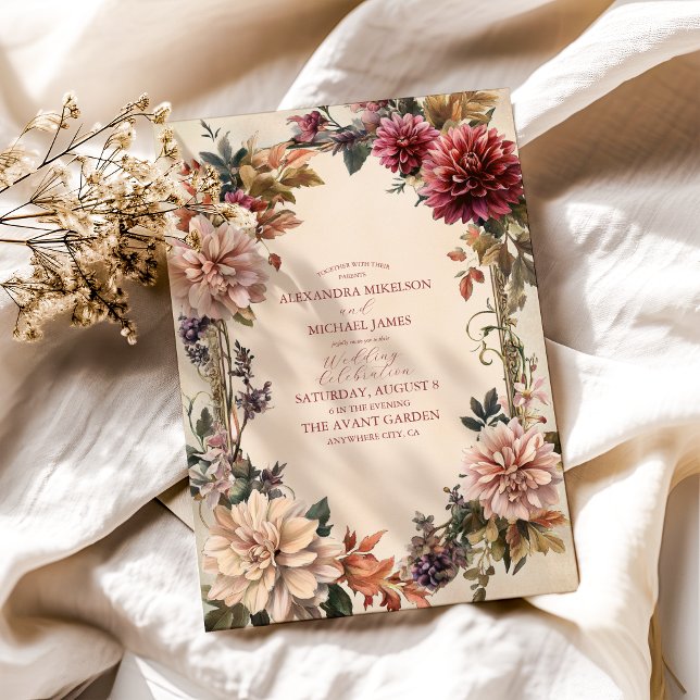 Invitación Boda floral real victoriano (Subido por el creador)