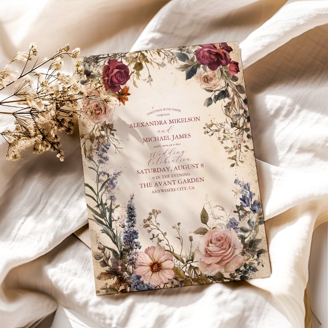 Invitación Boda floral real victoriano clásico (Subido por el creador)
