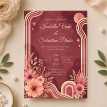 Boda floral retro con estilo