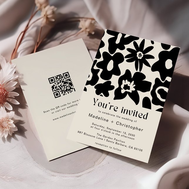 Invitación Boda Floral Retro Groovy (Subido por el creador)