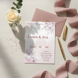 Invitación Boda Floral Romántica