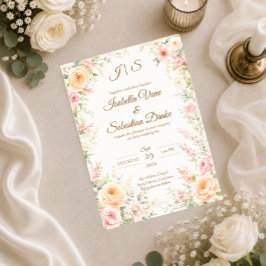 Invitación Boda floral romántica