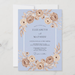 Invitación Boda floral romántica de vincapervinca
