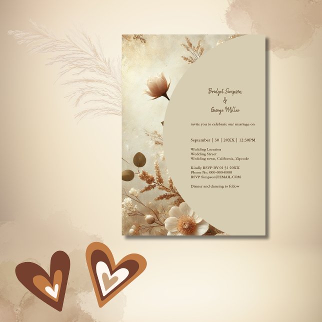 Invitación Boda floral romántico (Subido por el creador)