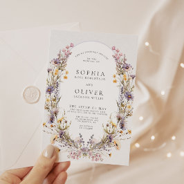 Invitación Boda floral romántico de flor silvestre