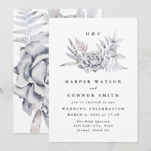 Invitación Boda floral romántico elegante