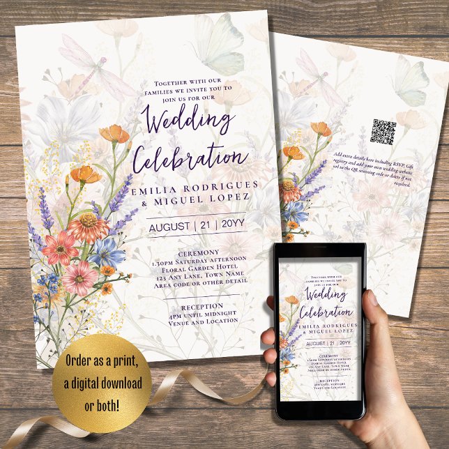 Invitación Boda floral romántico en flor (Subido por el creador)