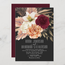 Invitación Boda floral romántico Moody