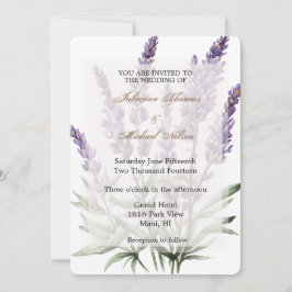 Invitación Boda floral Romántico Purple Lavender