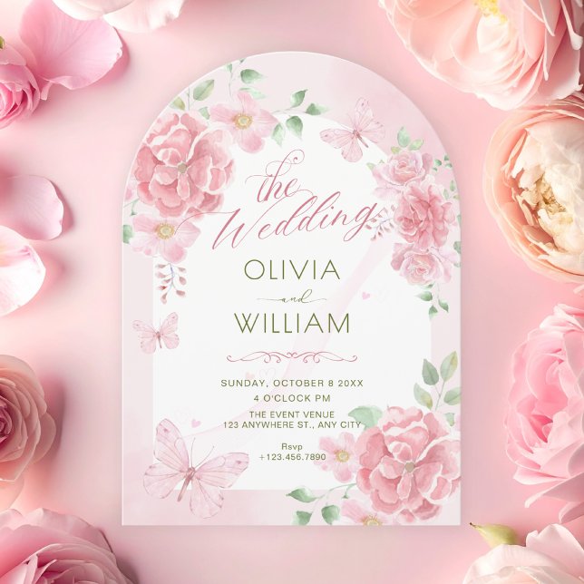 Invitación Boda floral rosa (Subido por el creador)