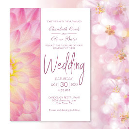 Invitación Boda Floral Rosa