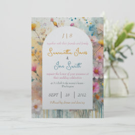 Invitación Boda floral rosa