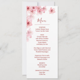 Invitación Boda Floral Rosa Blanca Flor de Cerezo   