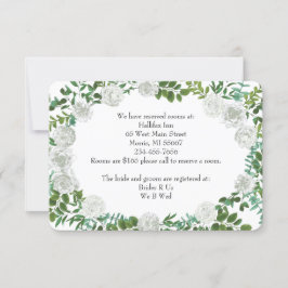 Invitación Boda floral rosa blanca y negra