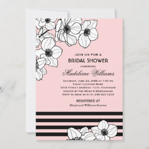 Invitación Boda floral rosa de Anemone