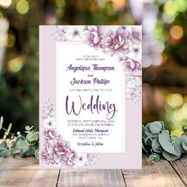 Invitación Boda floral rosa elegante