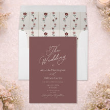 Boda Floral Rosa Polvo Borgoña