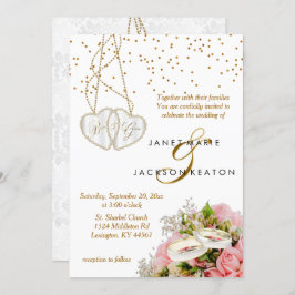 Invitación Boda Floral Rosa Rosa