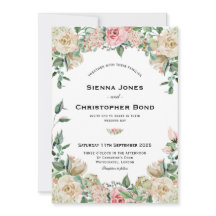 Boda floral rosa vintage