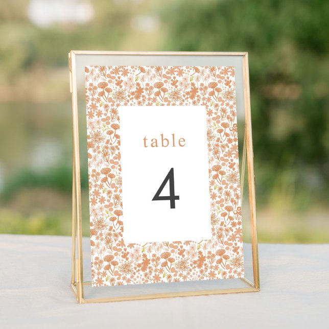 Invitación Boda floral rosa vintage (Pink watercolor ditzy floral wedding suite elegant table number sign.)