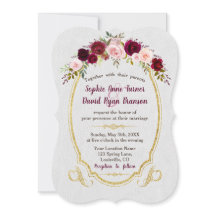 Boda floral Royal Burgundy Gold Marsala