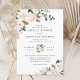 Invitación Boda floral Rubor de oro rosa y magnolia blanca (Subido por el creador)