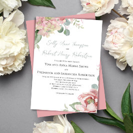 Invitación Boda floral Rubor Pink Classic