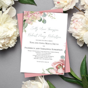 Invitación Boda floral Rubor Pink Classic