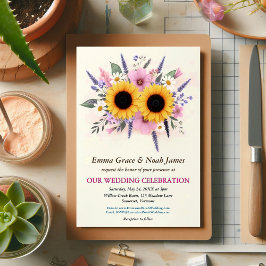 Invitación Boda Floral Rústica