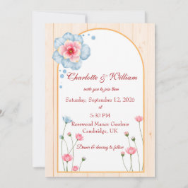 Invitación Boda floral rústico