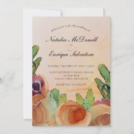 Invitación Boda floral rústico