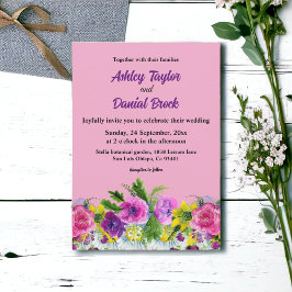 Invitación Boda floral rústico boho botánico de Rubor Bloom